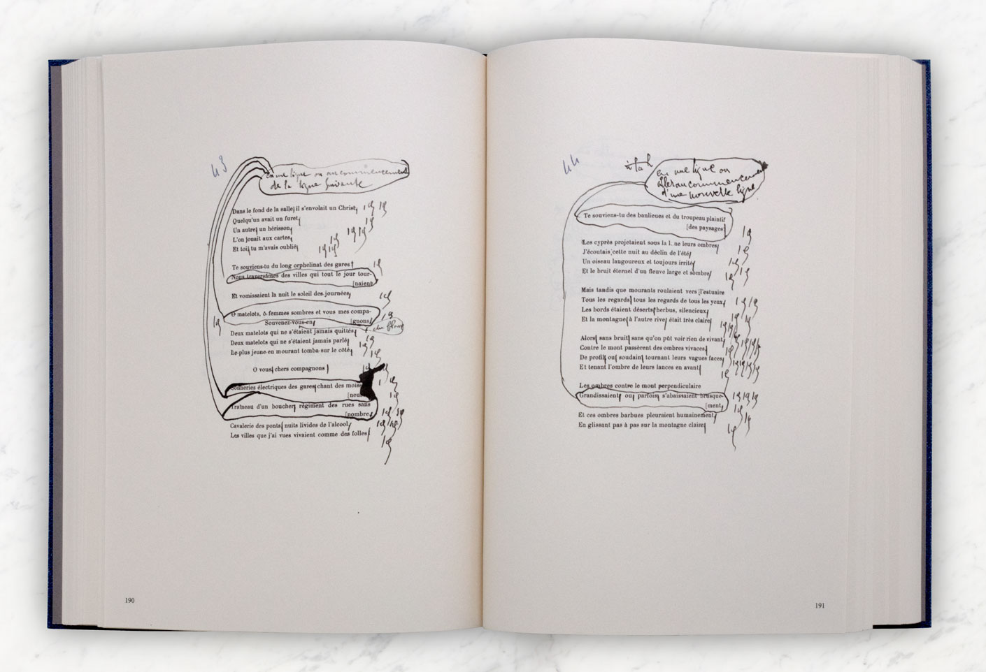 Livre facsimile Alcools de Guillaume Apollinaire