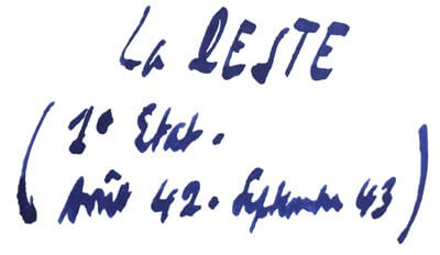 La Peste - titre Manuscrit d'Albert Camus