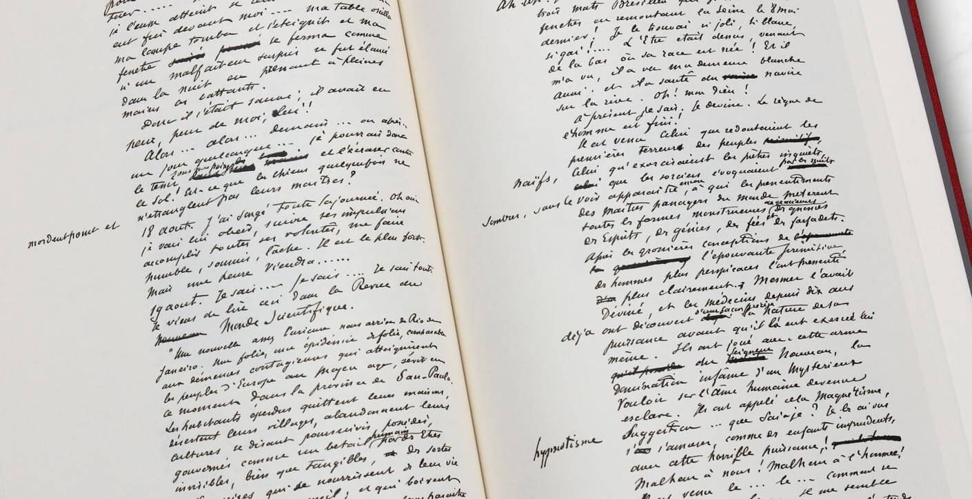 Das Manuskript von Der Horla - Handschrift von Maupassant