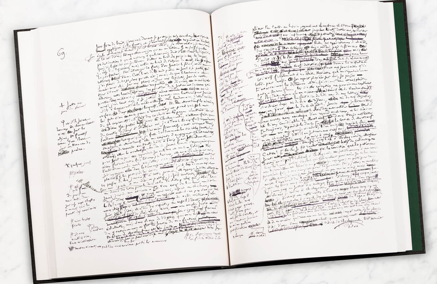 Roman de Balzac manuscrit