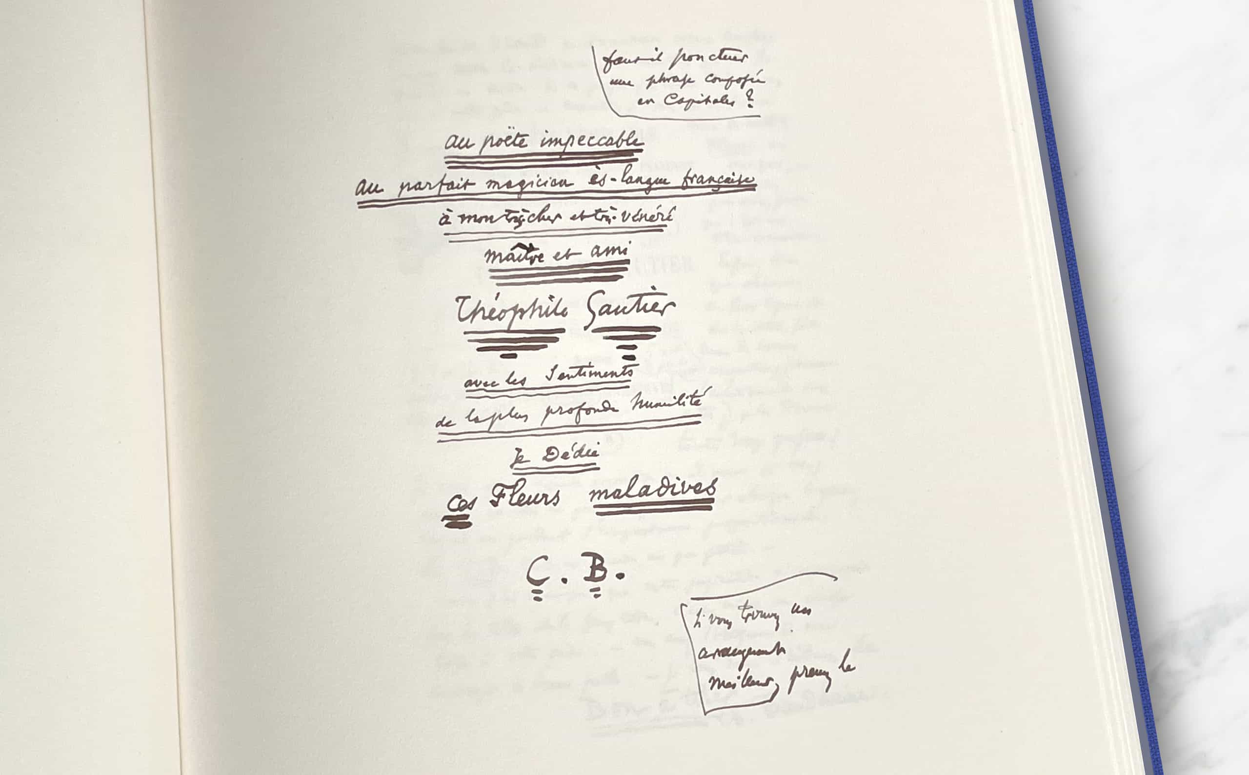 Baudelaire signed book