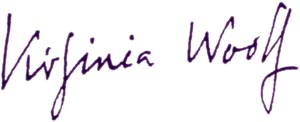 Virginia Woolf signature