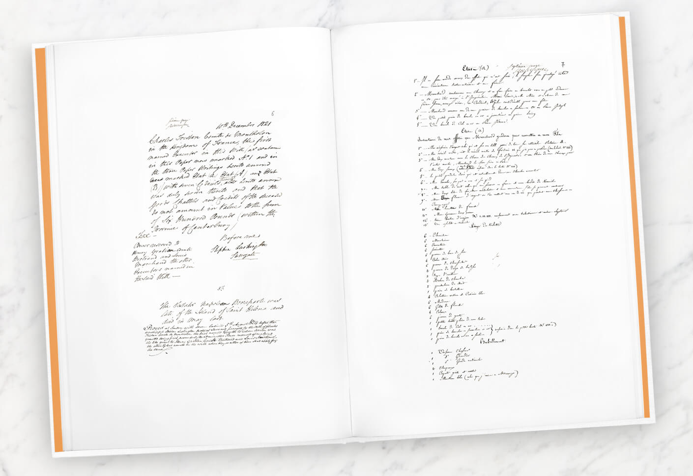 Manuscrit autographe de Napoléon Bonaparte