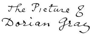 Le Portrait de Dorian Gray - titre manuscrit