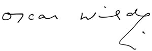 Oscar Wilde Unterschrift