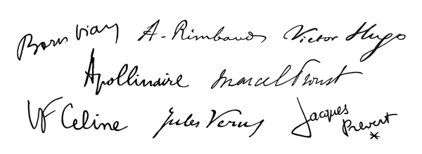 Signatures des auteurs