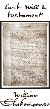 Last Will and Testament Skakespeare
